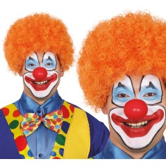Peluca payaso naranja rizos barata-El Informal Santander