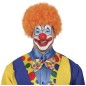 Peluca payaso naranja rizos barata