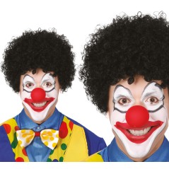 Peluca payaso negra de rizos barata-El Informal Santander