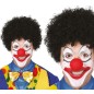 Peluca payaso negra de rizos barata