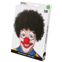 Peluca payaso negra de rizos barata-El Informal Santander