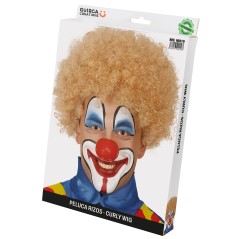 Peluca rizos rubia payaso-El Informal Santander