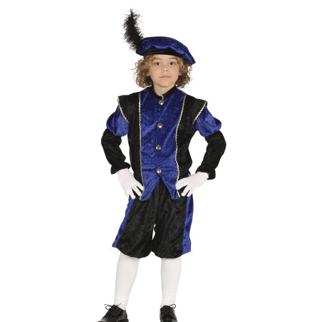 Disfraz paje de rey azul para niño tallas
