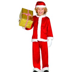 Disfraz papa noel infantil 5-6 o 7-9 años terciopelo luj
