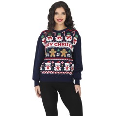 Jersey Navidad gracioso Muñeco de nieve mujer tallas-El Informal
