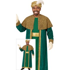 Disfraz rey mago baltasar verde adulto talla L 52-54-El Informal