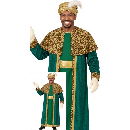Disfraz rey mago baltasar verde adulto talla L 52-54-El Informal