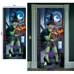 Decoracion puerta Bruja en el baño 80x180 cm -El Informal