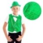 Chaleco lentejuelas verde infantil 3-4 años