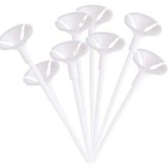 Varillas para globos blanca biodegradable 6 uds 40 cm 8433584586240 58624