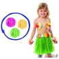 Conjunto hawaiano infantil sujetador muñequera y falda verde