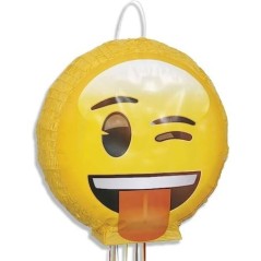Piñata Emoji 3d emoticono lengua 45 cm