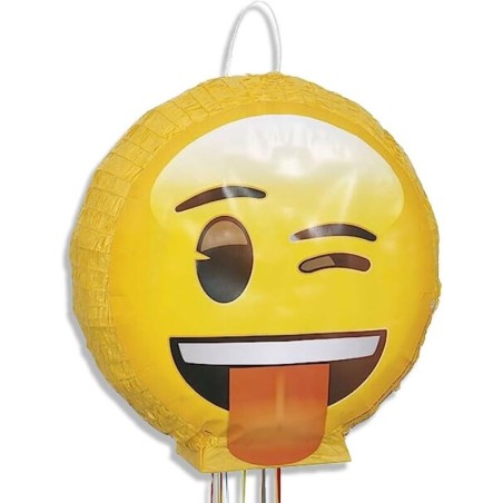 Piñata Emoji 3d emoticono lengua 45 cm