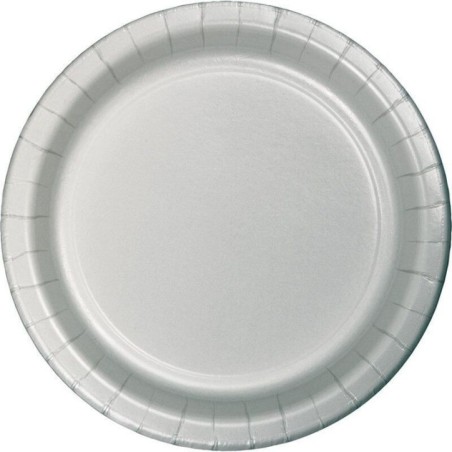 Platos plata 8 uds de 20 cm