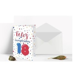 Tarjeta Feliz 18 cumpleaños 25x18,5 cm