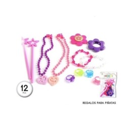 Pack piñata niñas 12 piezas collares