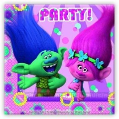 Servilletas trolls 33 x 33 cm 20 unidades 5201184870167 87016