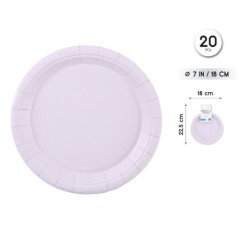 Platos Lila 20 uds 18  cm