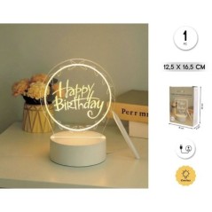 Tablero mensajes con luz redodondo 16 cm