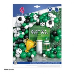 Set globos futbol copa y balones 100 piezas