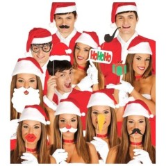 Palitos para foto photocall navideño 12 piezas navidad