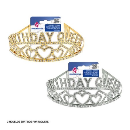 Corona brithday Queen plata o oro 1 ud