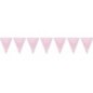 Banderin triangular plastico rosa bebe 25 metros 20x30 cm