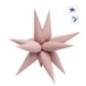Globos estrella 3D rosa mate 76 cm