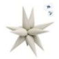 Globos estrella 3D Blanca mate 76 cm