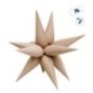 Globos estrella 3D beige mate 76 cm