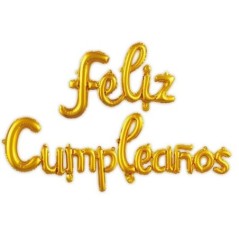 Letras feliz cumpleanos en globos oro 4 m x45 cm 8447196136137 13613
