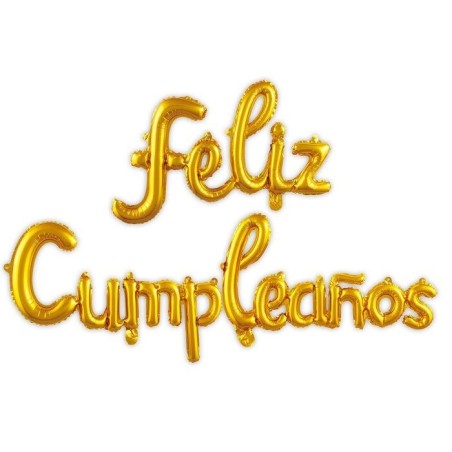 Letras feliz cumpleanos en globos oro 4 m x45 cm 8447196136137 13613