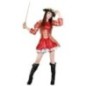 Disfraz pirata mujer rojo y oro talla ML