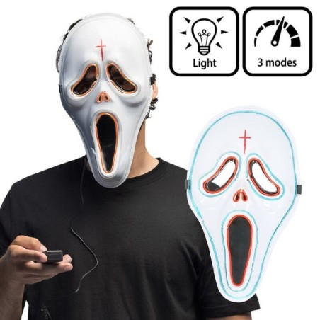 Mascara fantasma ghost face scream con luz 8712026723970 72397
