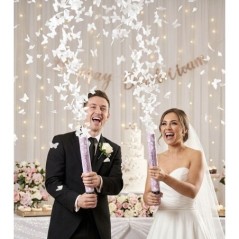 Canon confeti mariposas blancas 40 cm 8433584550906 55090