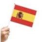 Banderin España con palo de mano 14x21 cm