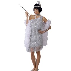 Disfraz charleston anos 20 mujer plata talla XL 8434077804896 80489