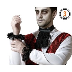 Pechera y munequeras negras vampiro epoca 8422259821687 82168
