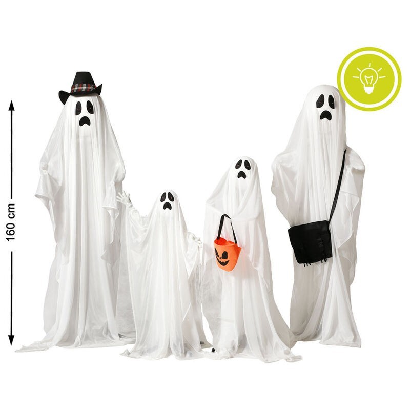 Conjunto figuras fantasmas con luz 4 uds Conjunto figuras fantasmas con luz 4 uds