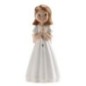 Figura niña de comunion rosario lazo rosa 16 cm