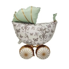 Globo carrito bebe verde 64x92 cm 8433584965977 96597