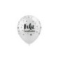 Globos Feliz cumpleaños plata 8 uds 30 cm
