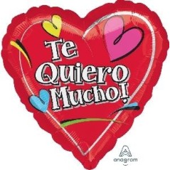Globo corazon te quiero mucho 45 cm 26635364546 3645401
