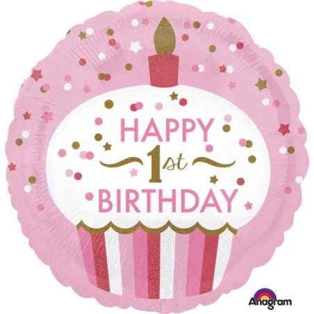 Globo 1 cumpleanos nina 45 cm cupcake 26635345293 3452901