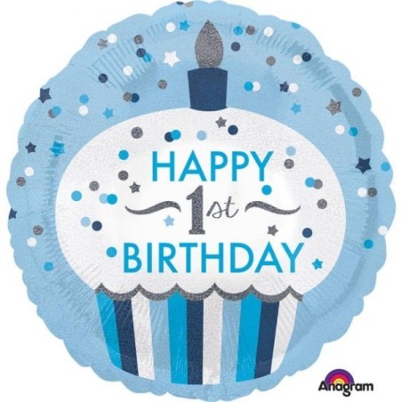 Globo 1 cumpleanos nino 45 cm cupcake 26635345309 3453001