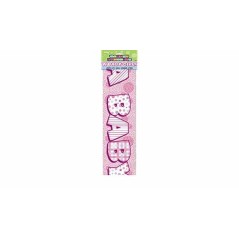 Letrero baby girl rosa 360 cm baby shower 11179108763 10876