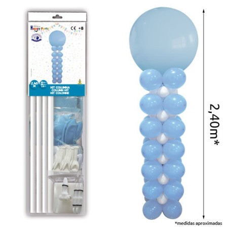 Columna de globos azules y blancos 240 cm 8429412037695 7063 40