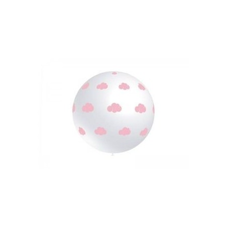 Globos blancos lunares rosas 30 cm 12 uds 8436540884428 112P2065B8