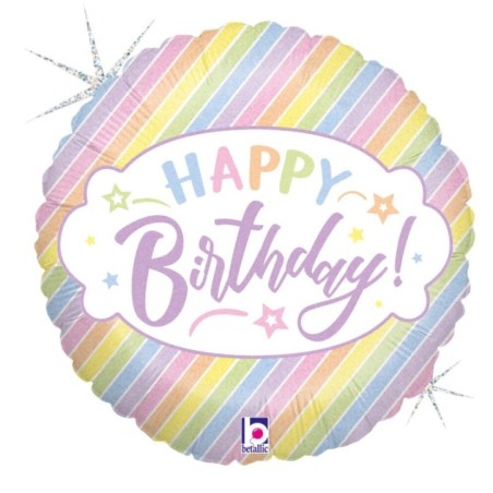 Globo cumpleanos tonos pastel 46 cm 8055513369610 36961