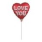 Globo corazon Mini i love you letras satin 22,5 cm